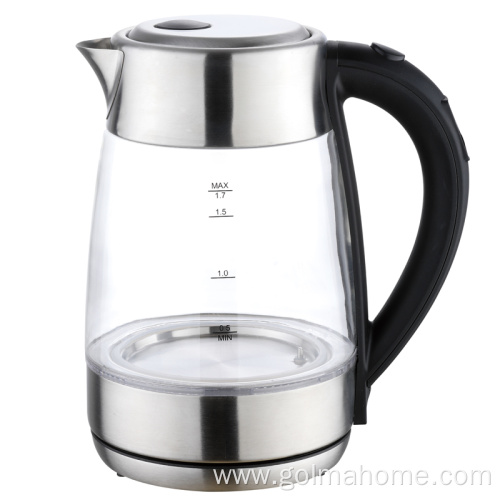 1.7l Cordless Fast Water Boiling Glass Eletric Kettle